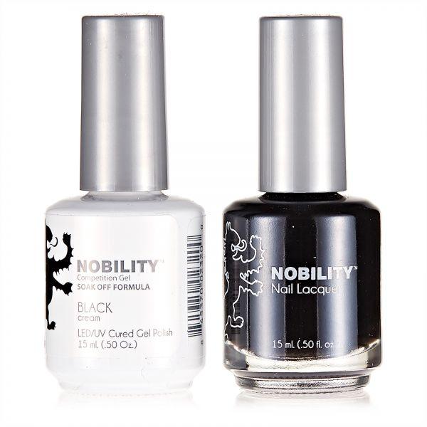 Nobility Gel Polish & Nail Lacquer, Black - NBCS002