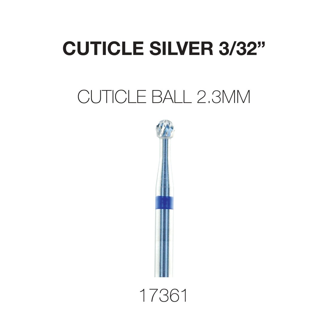 Cre8ion Cuticle  Carbide  Silver 3/32"