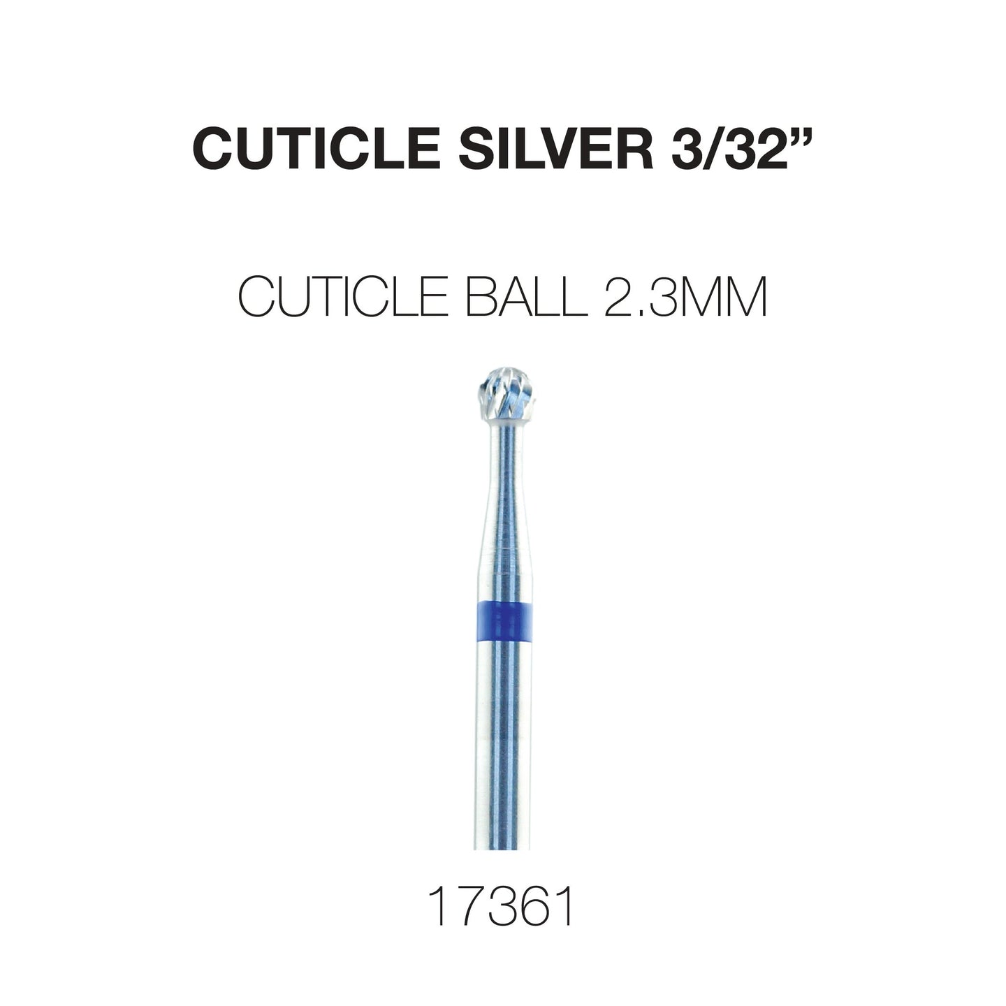 Cre8ion Cuticle  Carbide  Silver 3/32"