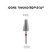 Cre8tion - Cone Round Top - Nail Filing Bit - 3/32"