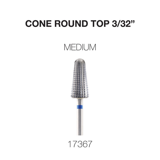 Cre8tion - Cone Round Top - Nail Filing Bit - 3/32"