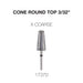 Cre8tion - Cone Round Top - Nail Filing Bit - 3/32"