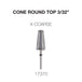 Cre8tion - Cone Round Top - Nail Filing Bit - 3/32"