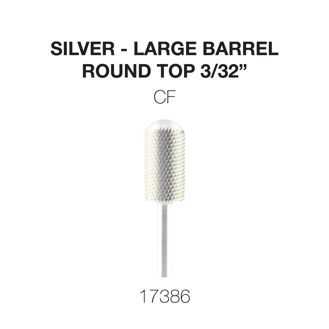 Cre8tion Silver Carbide- Large Barrel-Round Top 3/32"