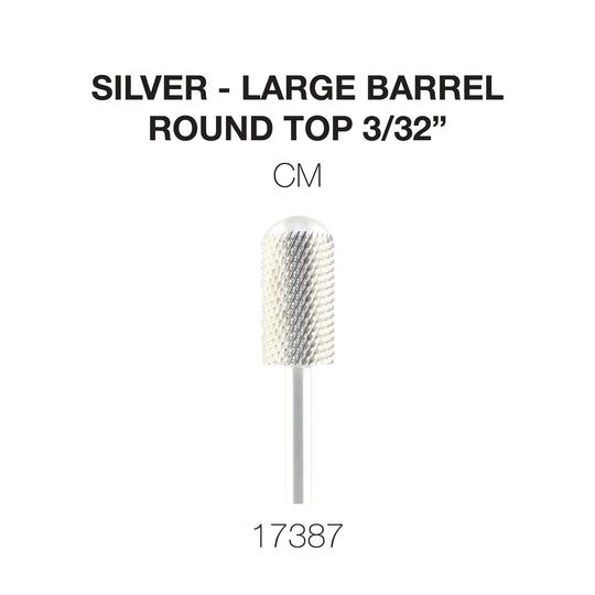 Cre8tion Silver Carbide- Large Barrel-Round Top 3/32"