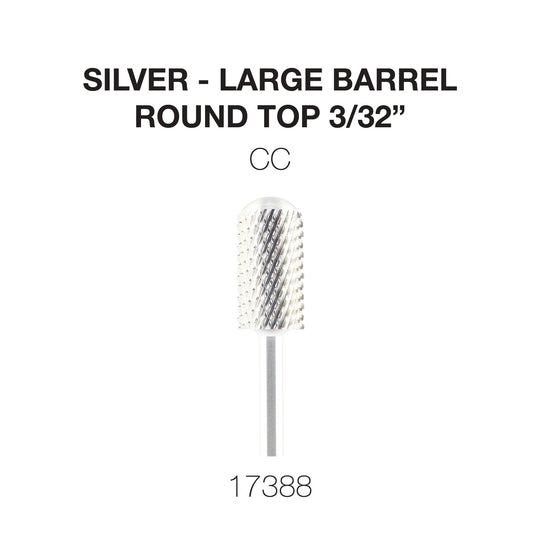 Cre8tion Silver Carbide- Large Barrel-Round Top 3/32"