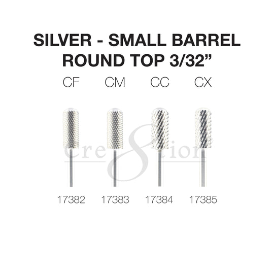 Cre8tion Silver Carbide - Small Barrel - Round Top 3/32"