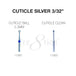 Cre8ion Cuticle  Carbide  Silver 3/32"