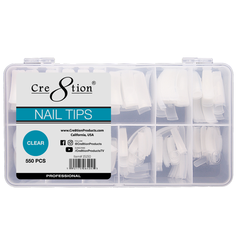 Cre8tion Clear Tips #0 - #10 550 pcs./box - Lamaisononlinestore