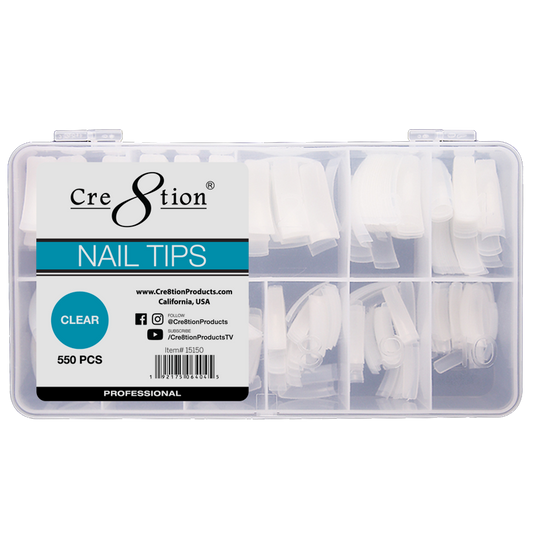 Cre8tion Clear Tips #0 - #10 550 pcs./box - Lamaisononlinestore