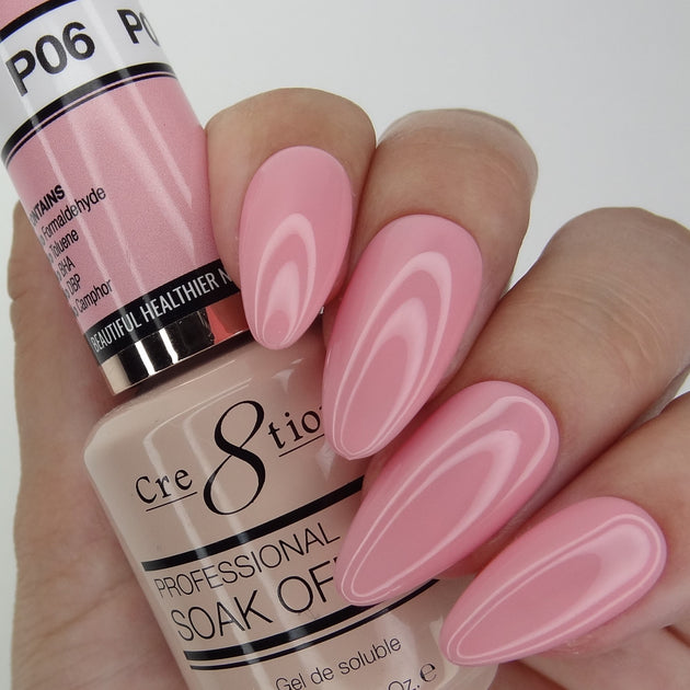 Cre8tion - Soak Off Gel System - Crystal Pink 06