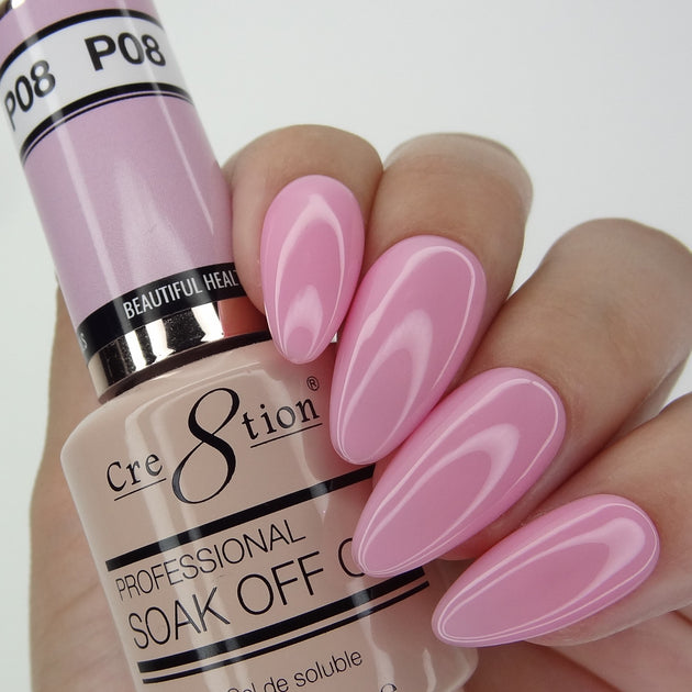 Cre8tion - Soak Off Gel System - Crystal Pink 08