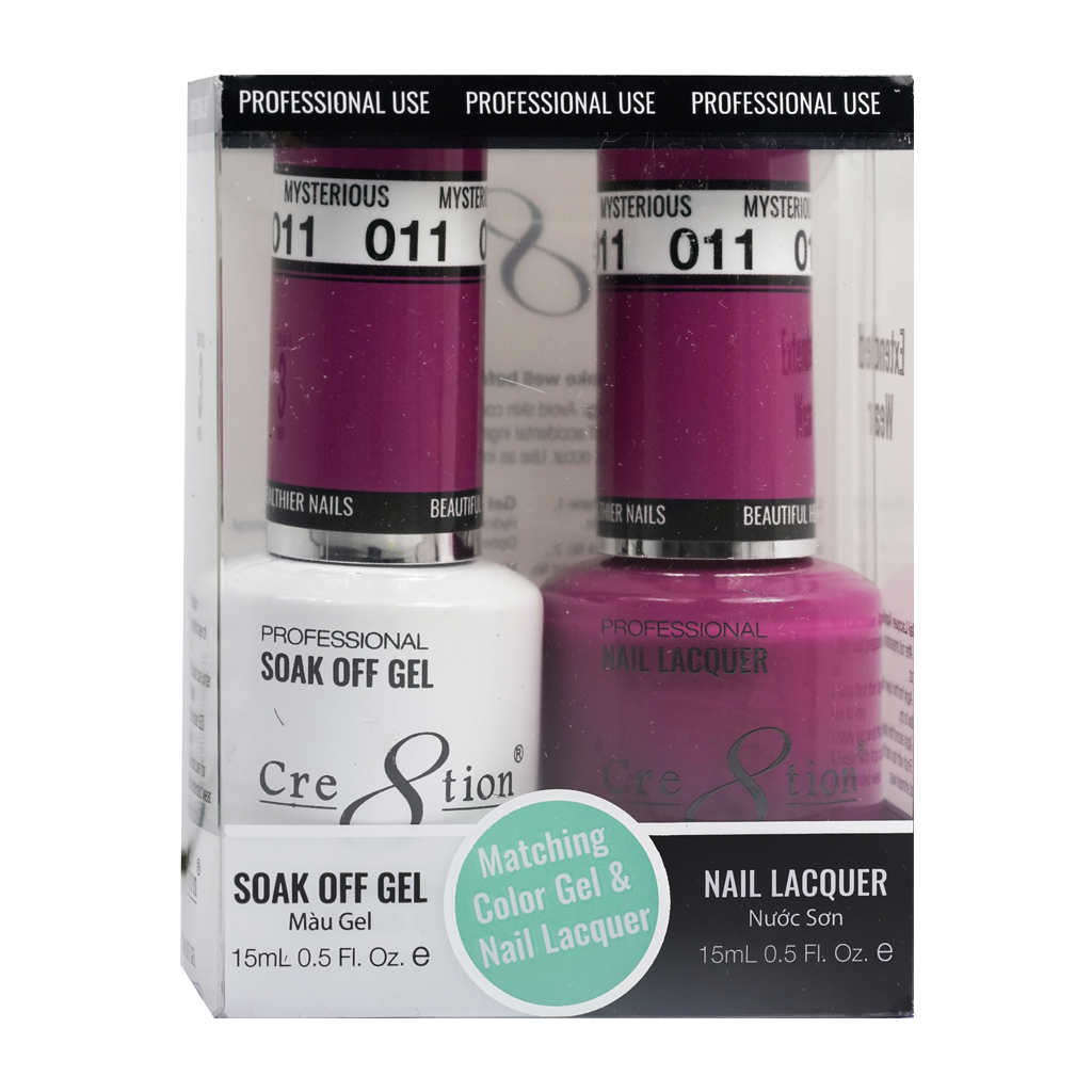 Cre8tion Matching Color Gel & Nail Lacquer 11 Mysterious - Lamaisononlinestore