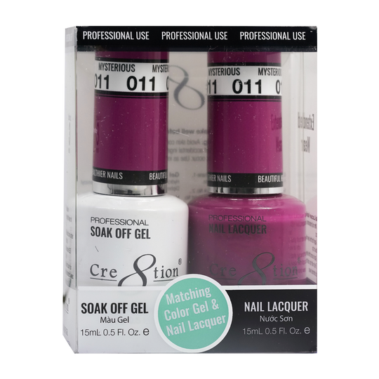 Cre8tion Matching Color Gel & Nail Lacquer 11 Mysterious - Lamaisononlinestore