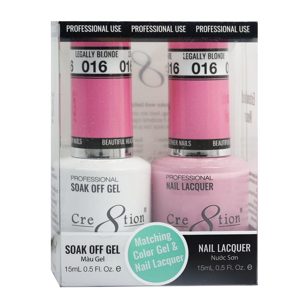 Cre8tion Matching Color Gel & Nail Lacquer 16 Legally Blonde - Lamaisononlinestore