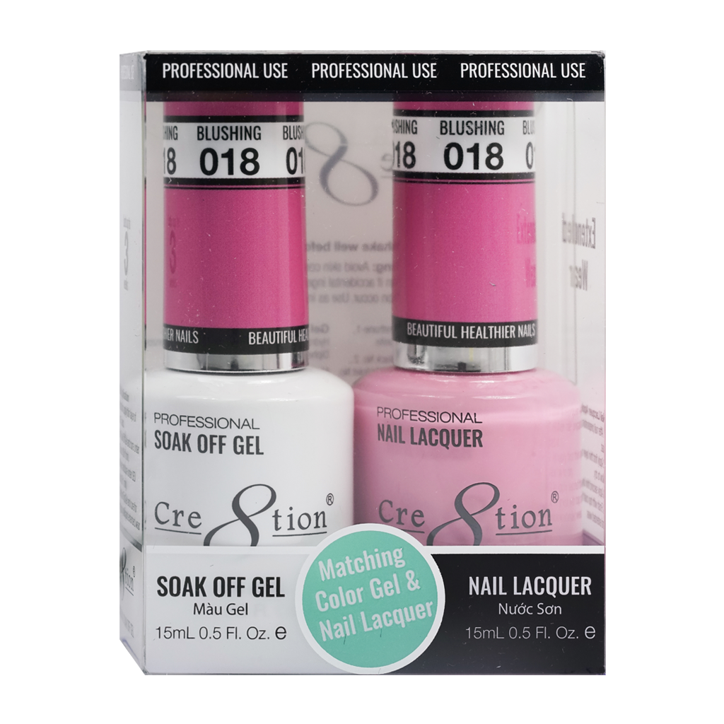 Cre8tion Matching Color Gel & Nail Lacquer 18 Blushing - Lamaisononlinestore