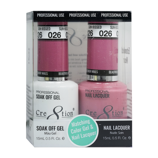 Cre8tion Matching Color Gel & Nail Lacquer 26 Sun Kissed - Lamaisononlinestore