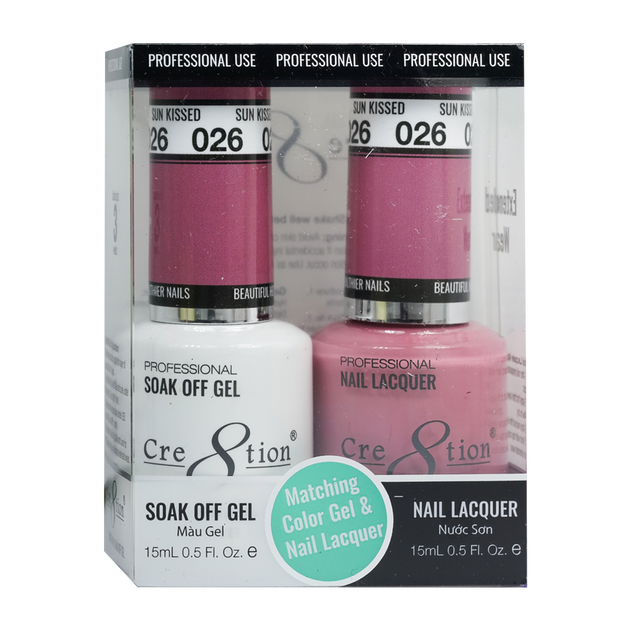 Cre8tion Matching Color Gel & Nail Lacquer 26 Sun Kissed - Lamaisononlinestore