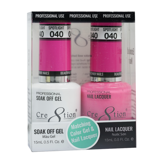 Cre8tion Matching Color Gel & Nail Lacquer 40 Paparazzi Party (Neon) - Lamaisononlinestore