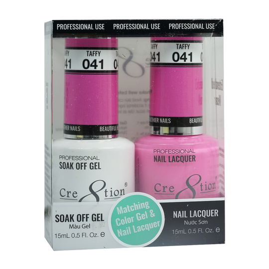 Cre8tion Matching Color Gel & Nail Lacquer 41 Taffy (Neon) - Lamaisononlinestore