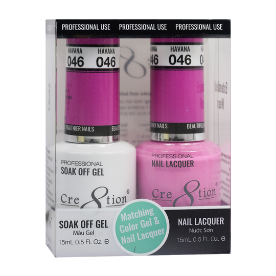 Cre8tion Matching Color Gel & Nail Lacquer 46 Dance Floor - Lamaisononlinestore