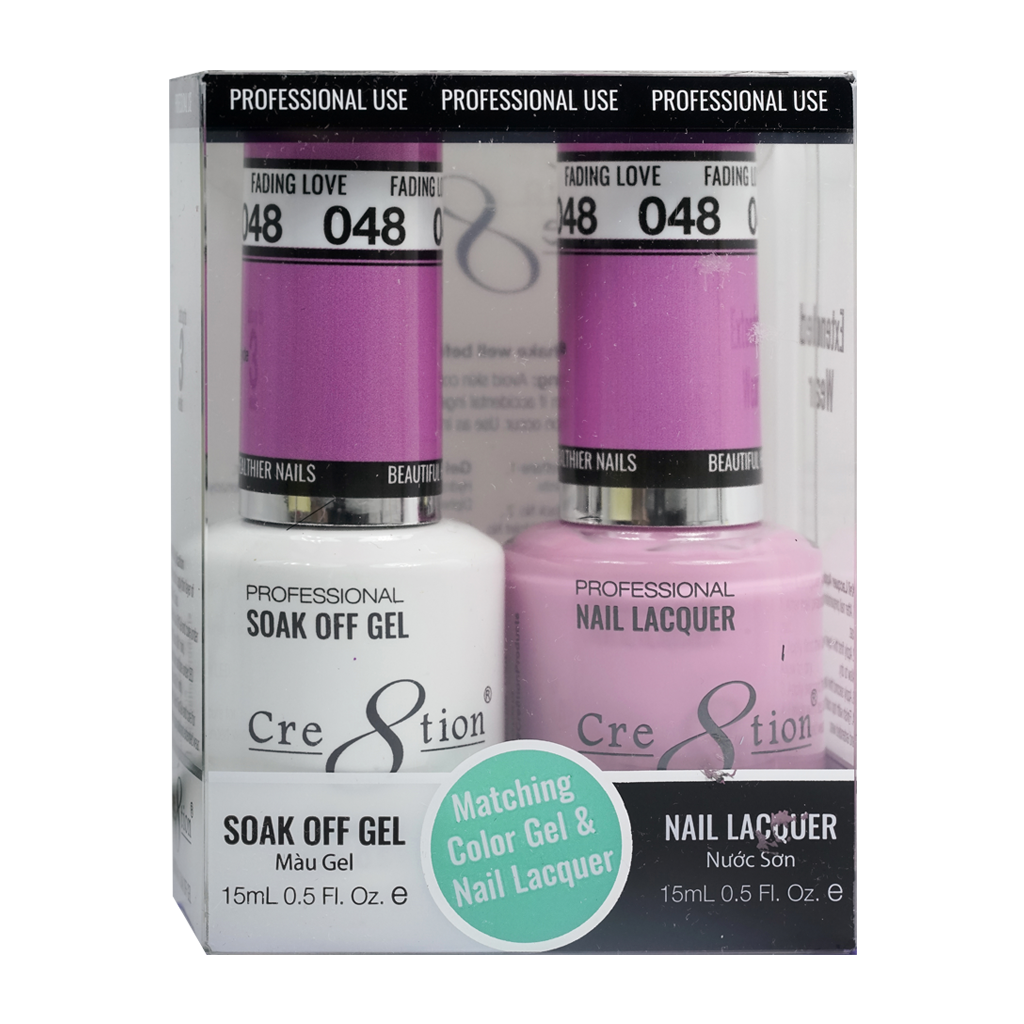 Cre8tion Matching Color Gel & Nail Lacquer 48 Fading Love - Lamaisononlinestore