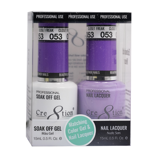 Cre8tion Matching Color Gel & Nail Lacquer 53 Closet Freak - Lamaisononlinestore