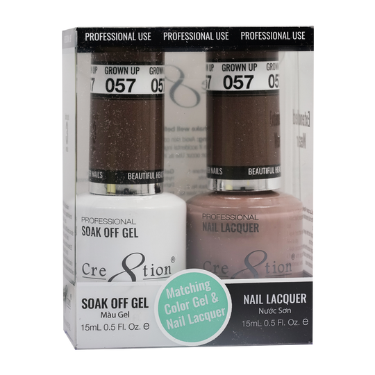 Cre8tion Matching Color Gel & Nail Lacquer 57 Rock Bottom - Lamaisononlinestore