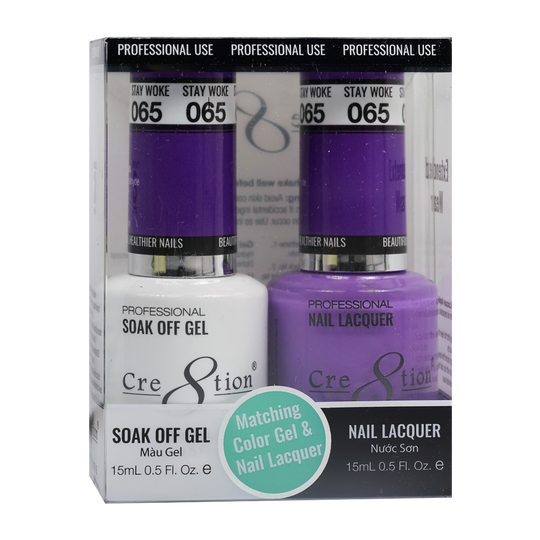 Cre8tion Matching Color Gel & Nail Lacquer 65 Grape Taffy - Lamaisononlinestore