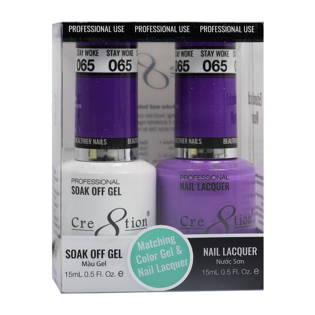 Cre8tion Matching Color Gel & Nail Lacquer 65 Grape Taffy - Lamaisononlinestore