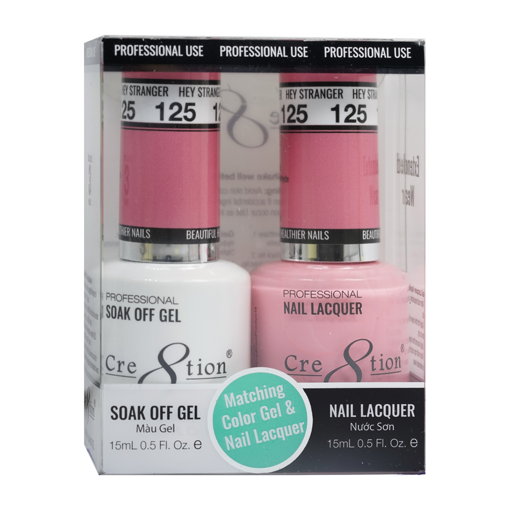 Cre8tion Matching Color Gel & Nail Lacquer 125 Hey Stranger - Treasure4nails