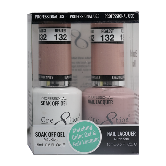 Cre8tion Matching Color Gel & Nail Lacquer 132 Corner Store - Treasure4nails