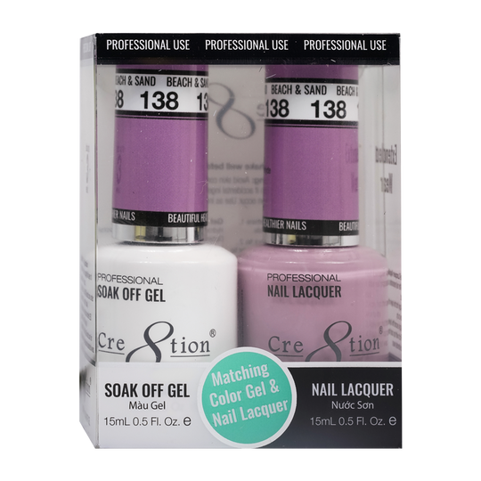 Cre8tion Matching Color Gel & Nail Lacquer 138 Willy Wonka - Treasure4nails