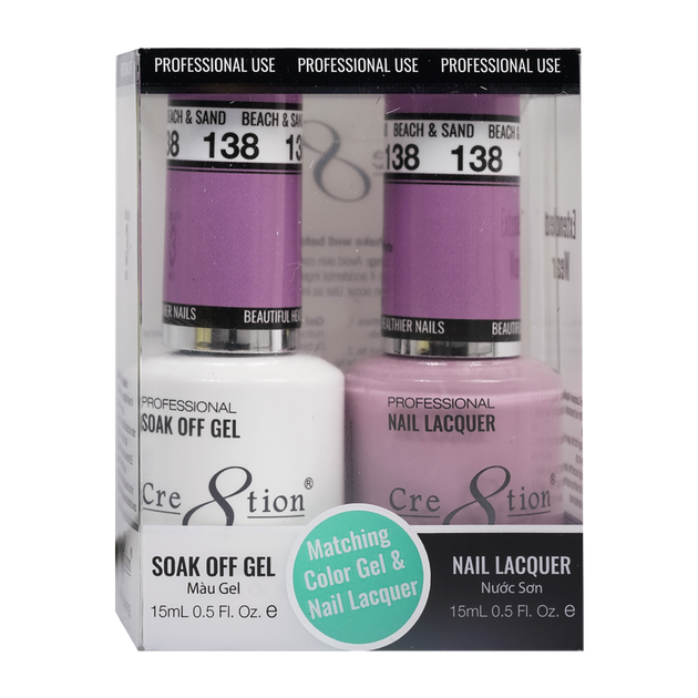 Cre8tion Matching Color Gel & Nail Lacquer 138 Willy Wonka - Treasure4nails