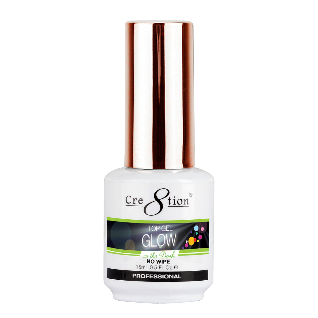 Cre8tion - Soak Off Gel System - Top Gel Glow in the Dark - 0.5 oz (15ml) - Treasure4nails