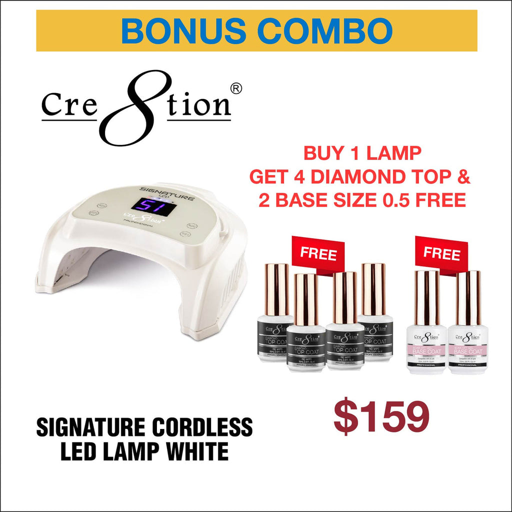 Cre8tion - Signature Professional Cordless LED Lamp - White ( Buy 1 ge –  Treasure4nails Corp
