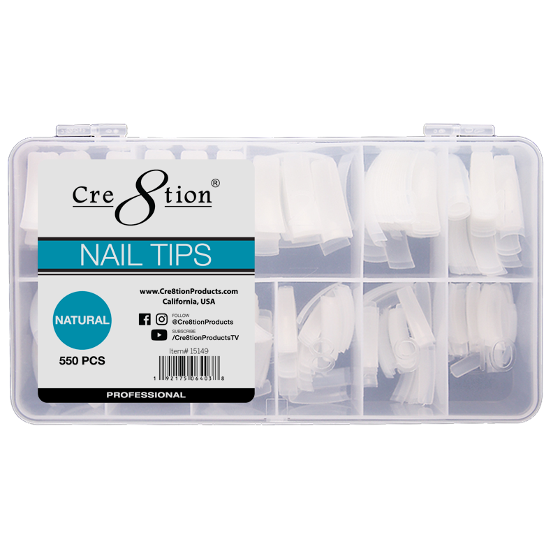 Cre8tion Natural Tips #0 - #10 550 pcs./box - Lamaisononlinestore