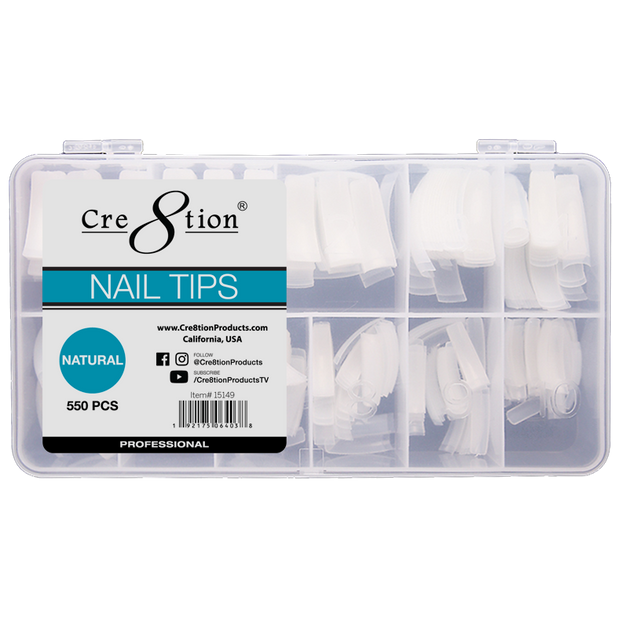 Cre8tion Natural Tips #0 - #10 550 pcs./box - Lamaisononlinestore