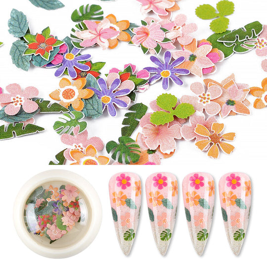 NAIL DRIED PAPER FLORAL DESIGNS ( LEAVES & FLOWERS COLLECTION ) - Lamaisononlinestore