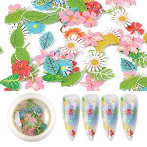 NAIL DRIED PAPER FLORAL DESIGNS ( LEAVES & FLOWERS COLLECTION ) - Lamaisononlinestore