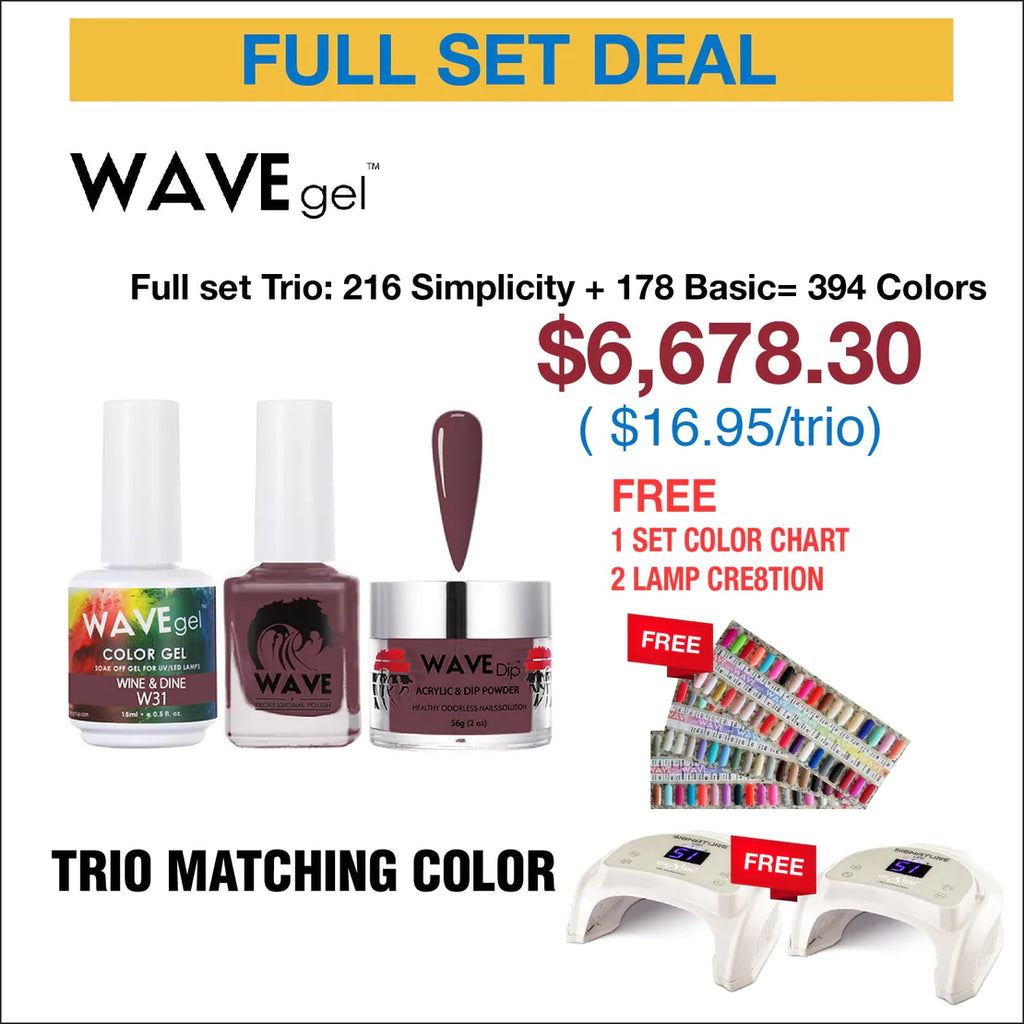 Wavegel Trio Matching Color - Full set 394 Colors w/ 1 set Color Chart ...